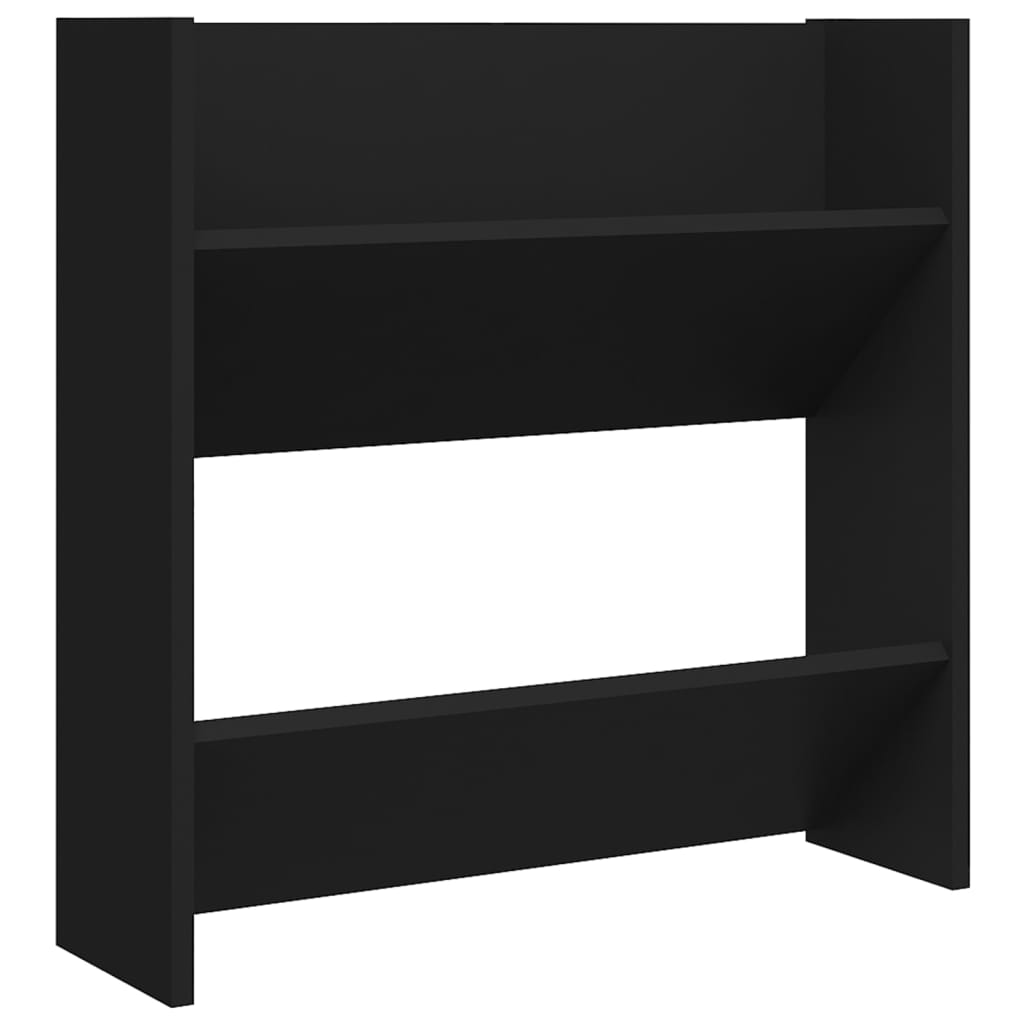 vidaXL Nástěnný botník černý 60 x 18 x 60 cm kompozitní dřevo
