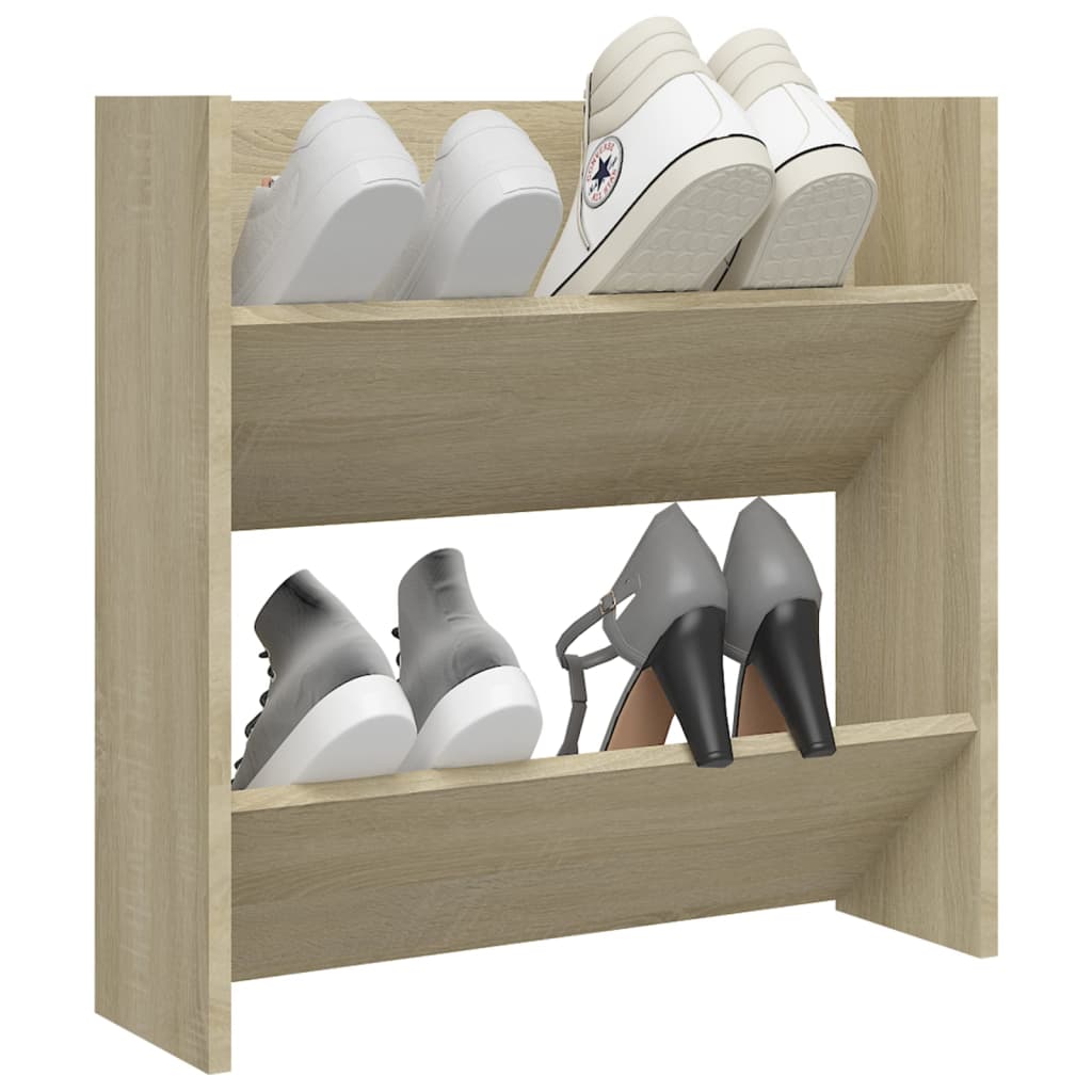 vidaXL Wandschoenenkast 60x18x60 cm spaanplaat sonoma eikenkleurig