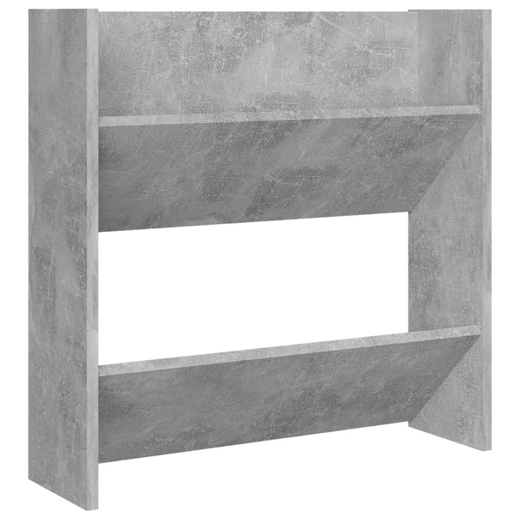 vidaXL Nástěnný botník betonově šedý 60 x 18 x 60 cm dřevotříska