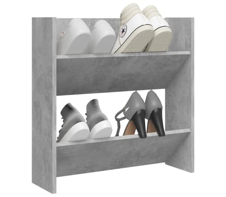 vidaXL Wall Shoe Cabinet Concrete Grey 60x18x60 cm Engineered Wood