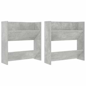 vidaXL seina kingakapid 2 tk, betoonhall, 60x18x60 cm, puitlaastplaat