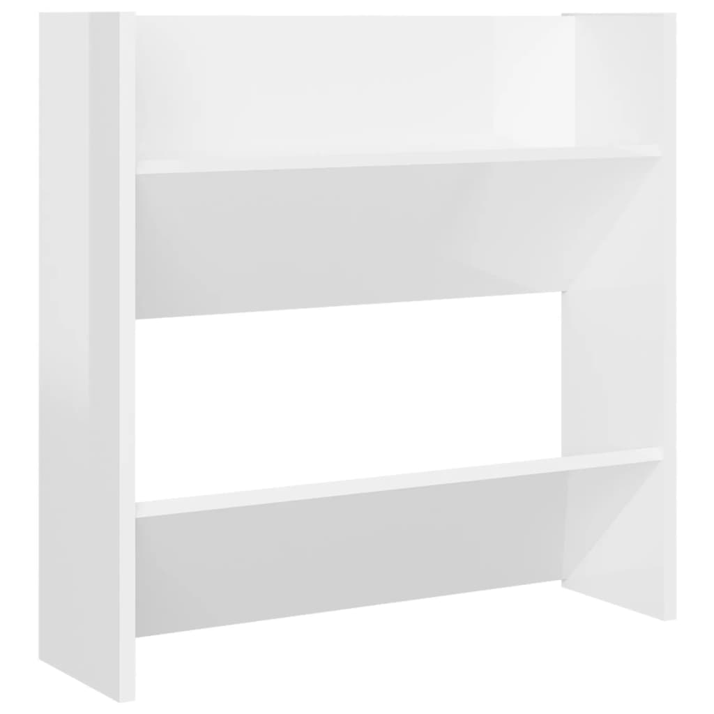 vidaXL Wandschoenenkast 60x18x60 cm spaanplaat hoogglans wit