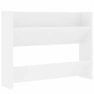 vidaXL seina kingakapp, valge, 80 x 18 x 60 cm, tehispuit