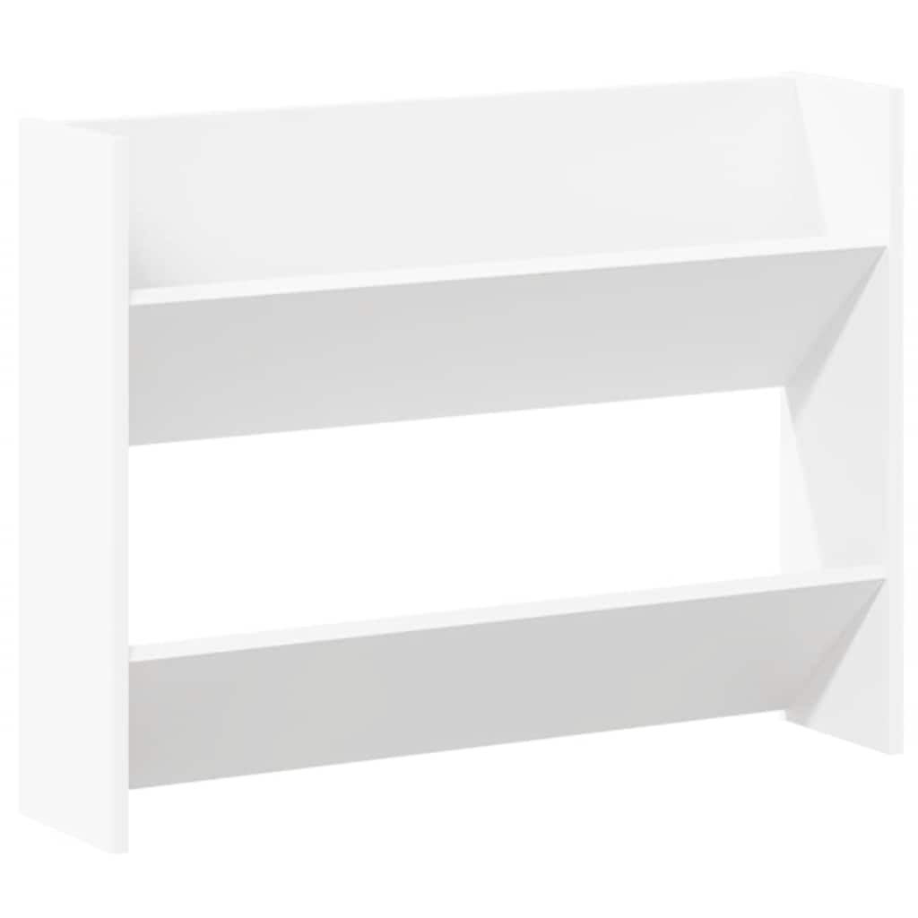 Thumbnail - vidaXL Wand-Schuhschrank Weiß 80x18x60 cm Holzwerkstoff