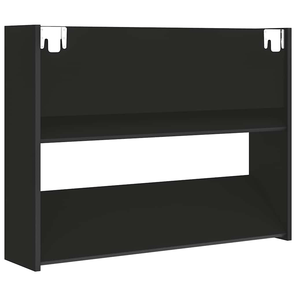 Wandschoenenkast 80x18x60 cm bewerkt hout zwart image 7