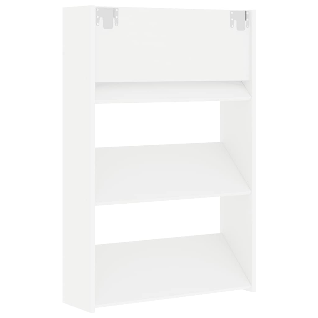 Stenska omara za čevlje bela 60x18x90 cm iverna plošča - slika 7