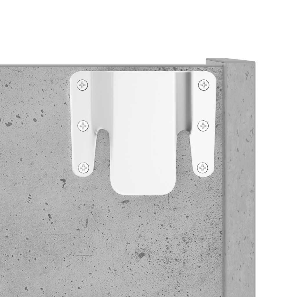 Stenska omara za čevlje betonsko siva 60x18x90 cm iverna plošča - slika 8