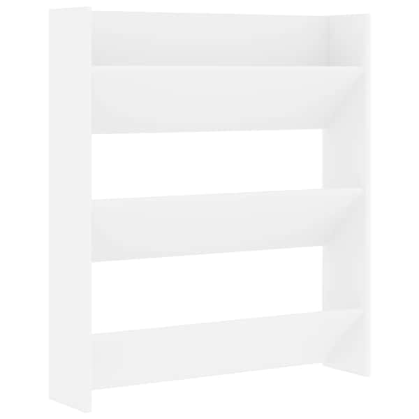 vidaXL seinale kinnitatav kingakapp, valge, 80 x 18 x 90 cm, t&ouml;&ouml;deldud puit