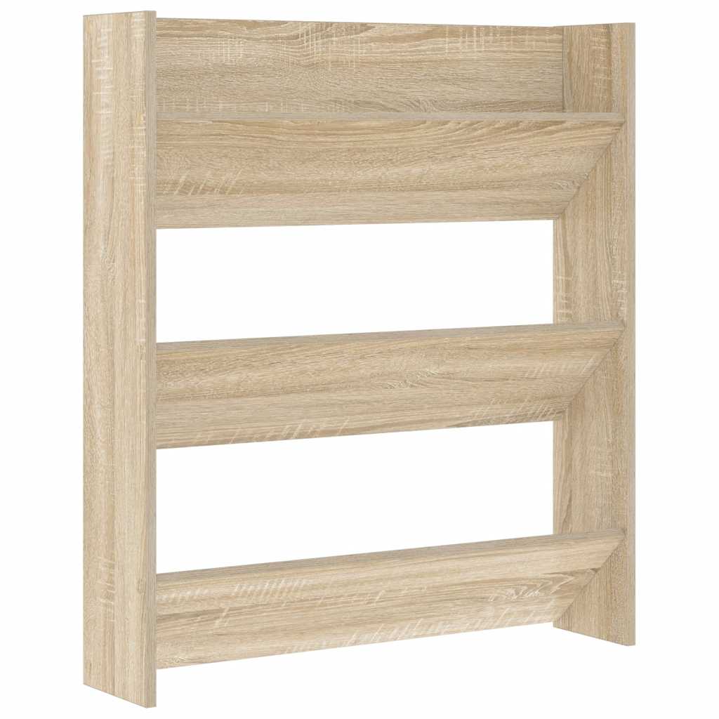 vidaXL Nástěnný botník dub sonoma 80 x 18 x 90 cm kompozitní dřevo