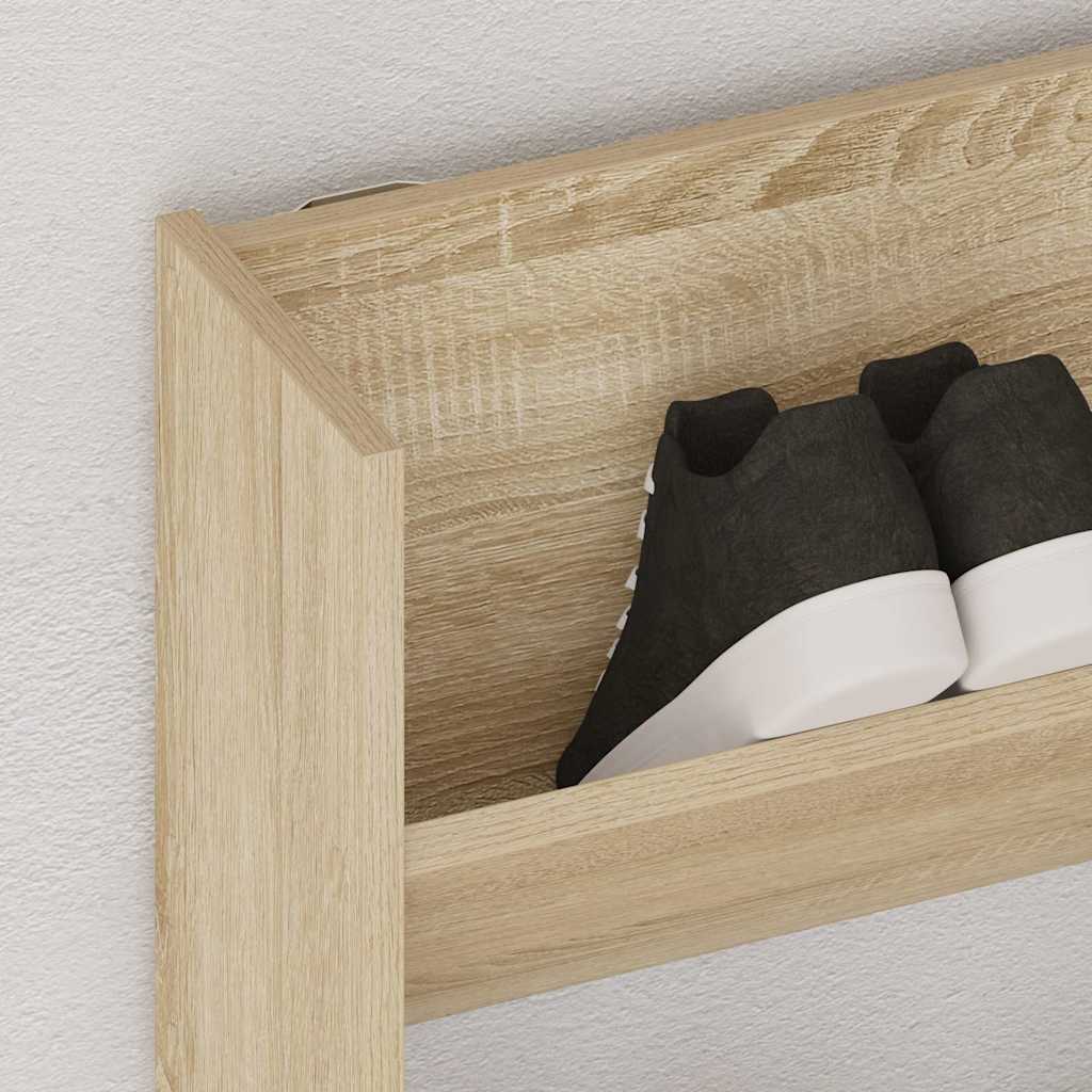 Thumbnail - vidaXL Wand-Schuhschrank Sonoma-Eiche 80x18x90 cm Holzwerkstoff