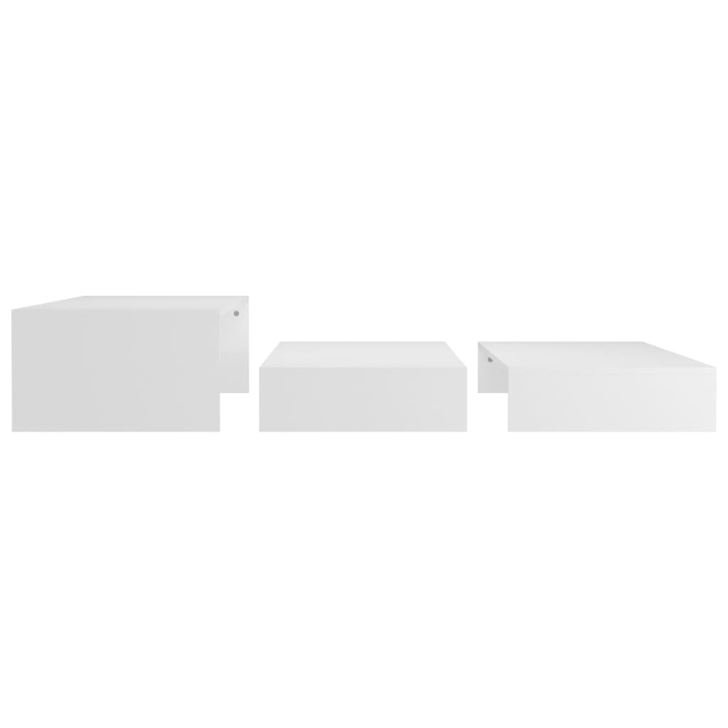 Satztisch-Set Weiß 100x100x26,5 cm Spanplatte