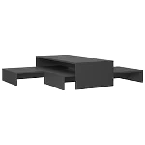 Sada konferenčních stolků šedá 100 x 100 x 26,5 cm dřevotříska - obrázek 2