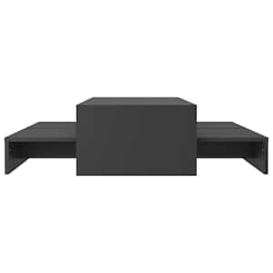 Sada konferenčních stolků šedá 100 x 100 x 26,5 cm dřevotříska - obrázek 4
