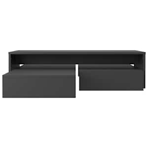 Sada konferenčních stolků šedá 100 x 100 x 26,5 cm dřevotříska - obrázek 5