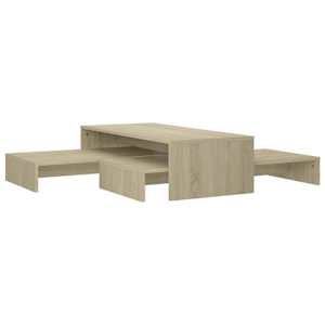 vidaXL virnastatavad kohvilauad, Sonoma, 100x100x26,5 cm, tehispuit