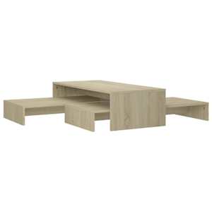 Sada konferenčních stolků dub sonoma 100x100x26,5 cm kompozit - obrázek 2