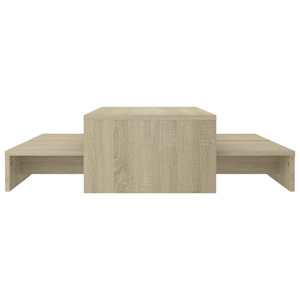 Sada konferenčních stolků dub sonoma 100x100x26,5 cm kompozit - obrázek 4