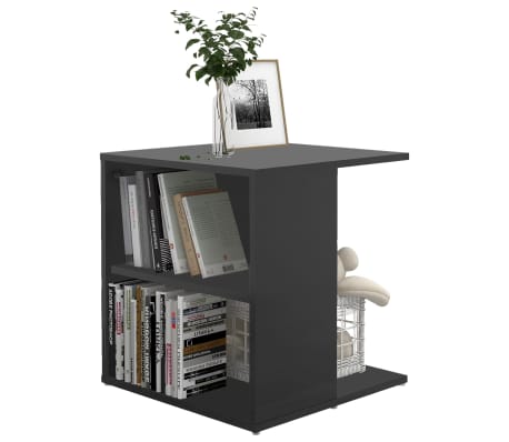 vidaXL Sidebord gr&aring; 45x45x48 cm konstruert tre