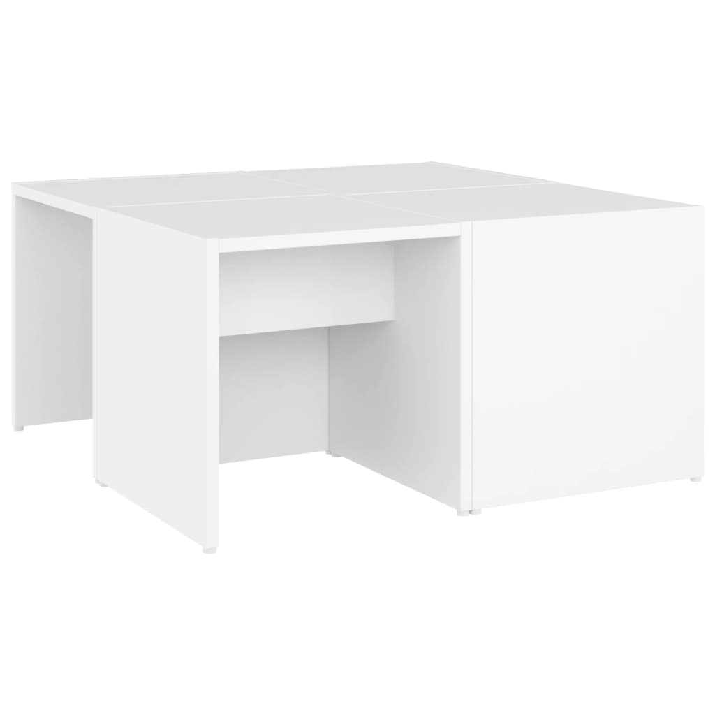 vidaXL Konferenční stolky 4 ks bílé 33 x 33 x 33 cm kompozitní dřevo