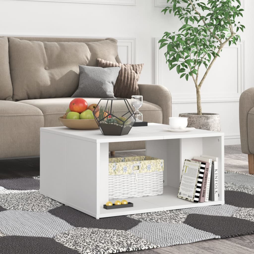 Thumbnail - vidaXL Couchtische 4 Stk. Weiß 33x33x33 cm Holzwerkstoff