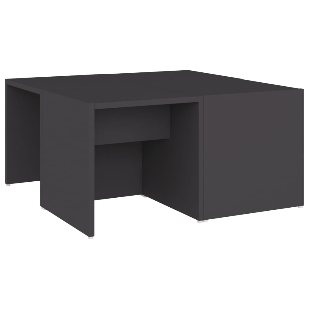 vidaXL Konferenční stolky 4 ks šedé 33 x 33 x 33 cm dřevotříska