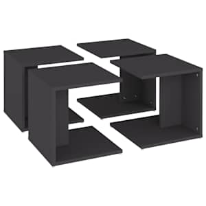 Konferenční stolky 4 ks šedé 33 x 33 x 33 cm dřevotříska - obrázek 9
