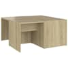 vidaXL kohvilaud 4 tk, Sonoma tamm, 33 x 33 x 33 cm, tehispuit