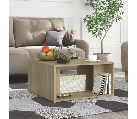 vidaXL Coffee Tables 4 pcs Sonoma Oak 33x33x33 cm Engineered Wood