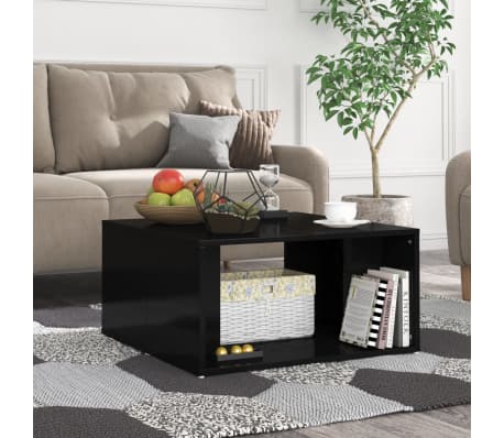 vidaXL Salongbord 4 stk h&oslash;yglans svart 33x33x33 cm konstruert tre