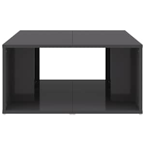 Konferenční stolky 4 ks šedé vysoký lesk 33x33x33cm dřevotříska - obrázek 6
