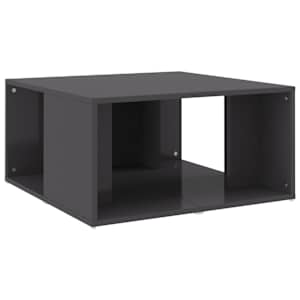 Konferenční stolky 4 ks šedé vysoký lesk 33x33x33cm dřevotříska - obrázek 8