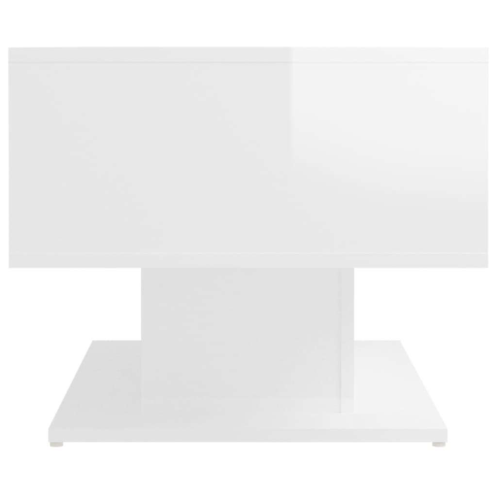 Couchtisch Hochglanz-Weiß 103,5x50x44,5 cm Spanplatte