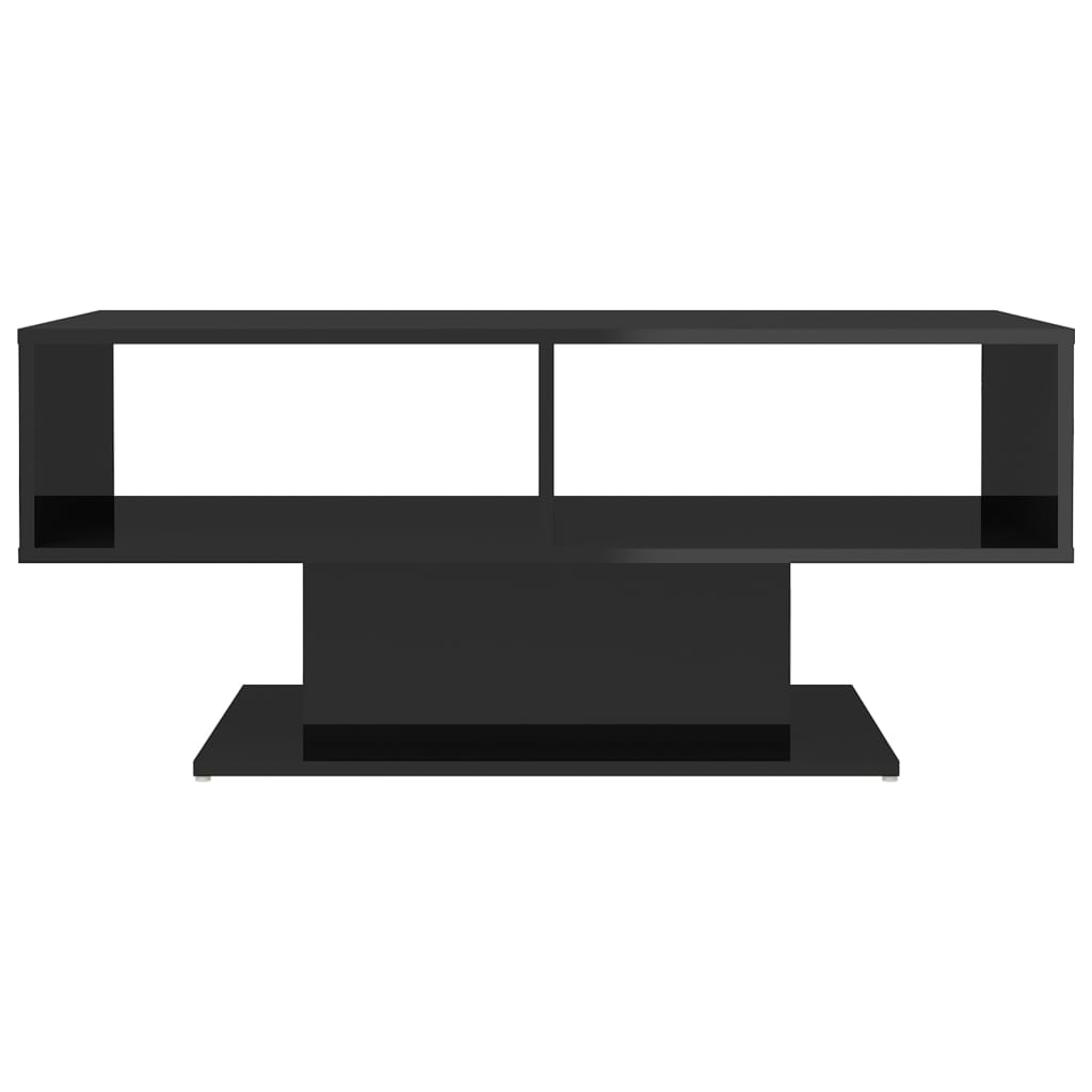 

vidaXL Salontafel 103,5x50x44,5 cm spaanplaat hoogglans zwart