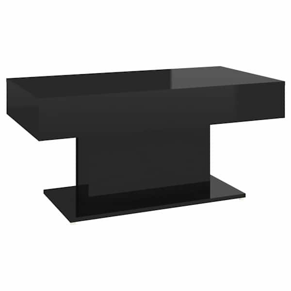 vidaXL kohvilaud, k&otilde;rgl&auml;ikega, must, 96 x 50 x 45 cm, puitlaastplaat