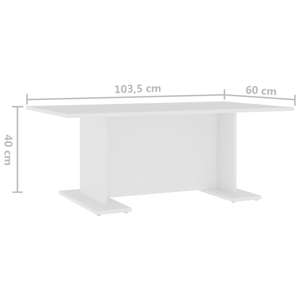 Coffee Table White 103.5x60x40 Cm Engineered Wood VidaXL 17 width=274