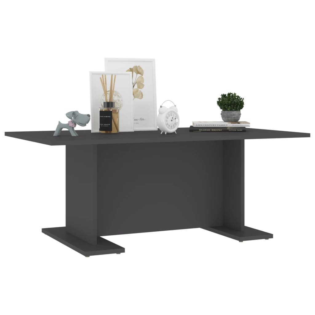 

vidaXL Salontafel 103,5x60x40 cm spaanplaat grijs