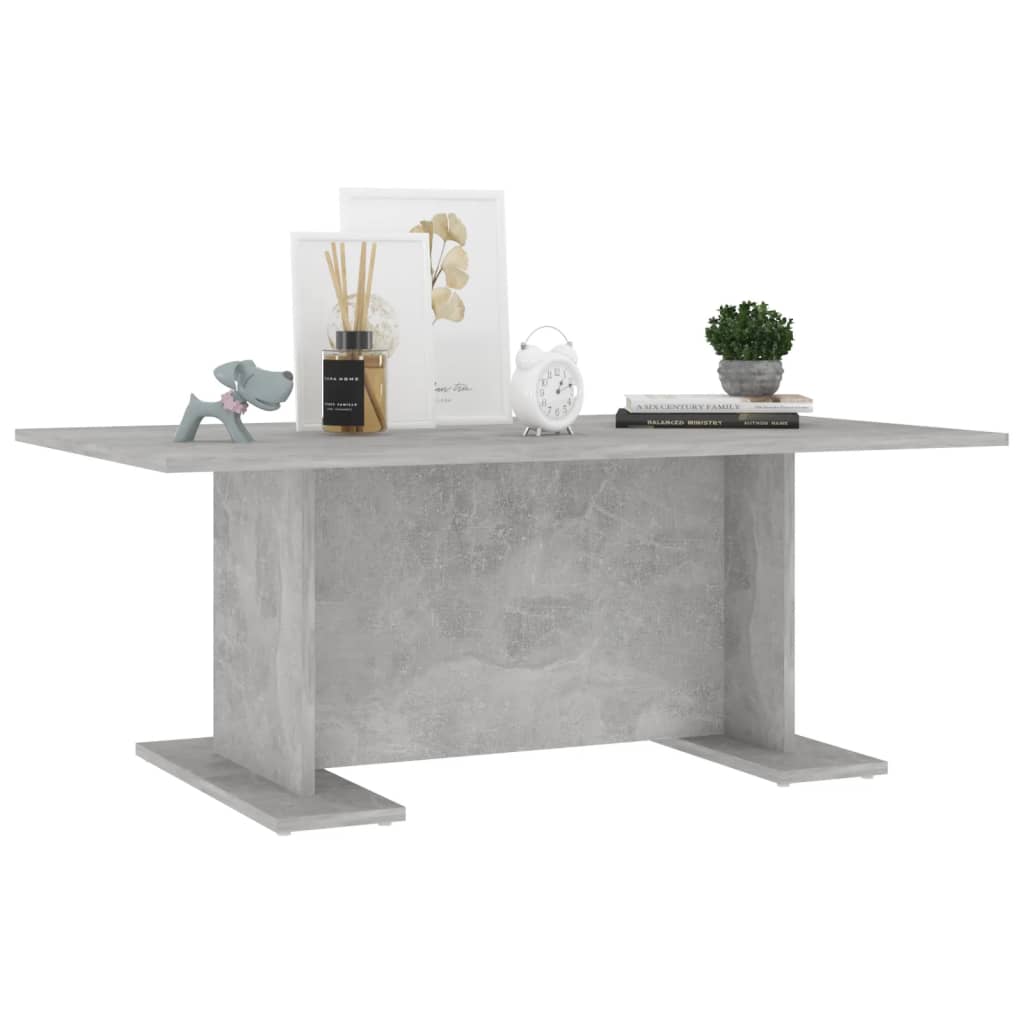 vidaXL Salontafel 103,5x60x40 cm bewerkt hout betongrijs