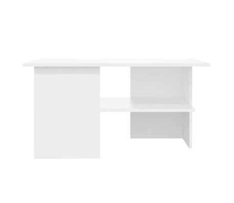 vidaXL Salongbord hvit 90x60x46,5 cm konstruert tre