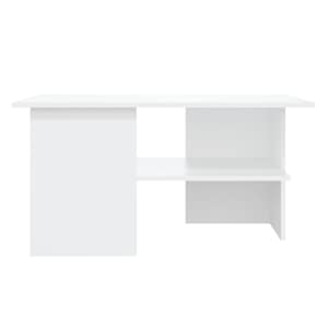 vidaXL Salongbord hvit 90x60x46,5 cm konstruert tre