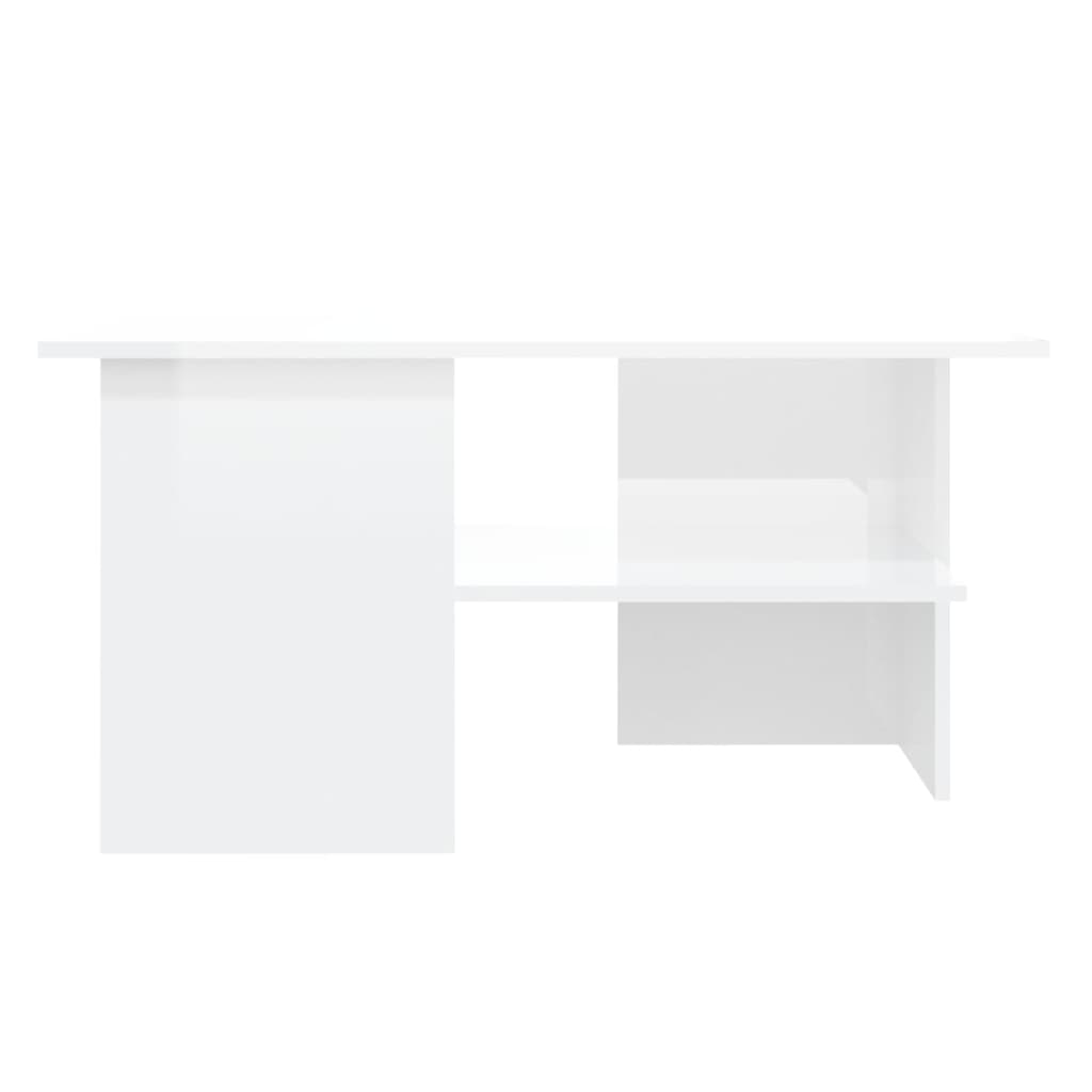 Couchtisch Hochglanz-Weiß 90x60x46,5 cm Spanplatte