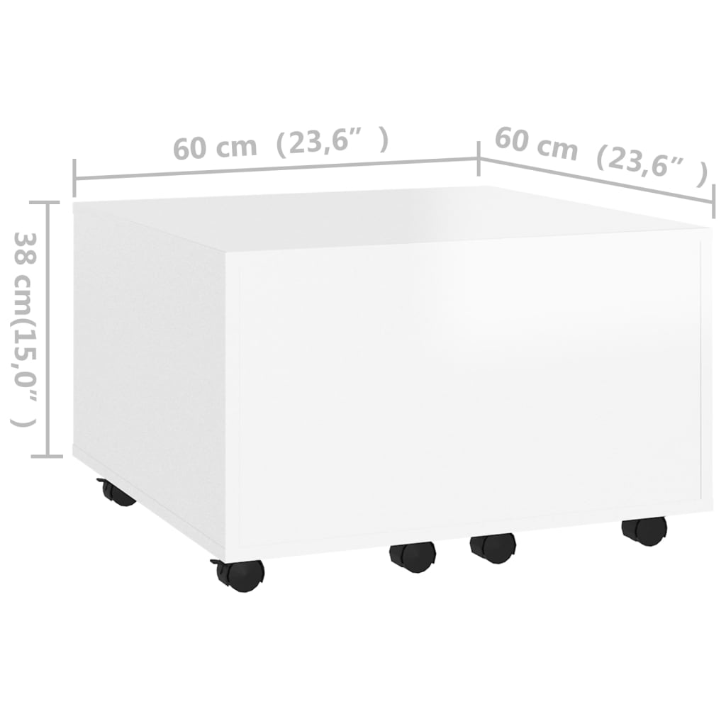 Couchtisch Weiß 60x60x38 cm Spanplatte