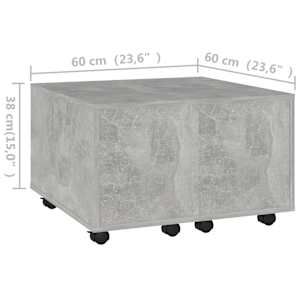Konferenční stolek betonově šedý 60x60x38 cm kompozitní dřevo - obrázek 8