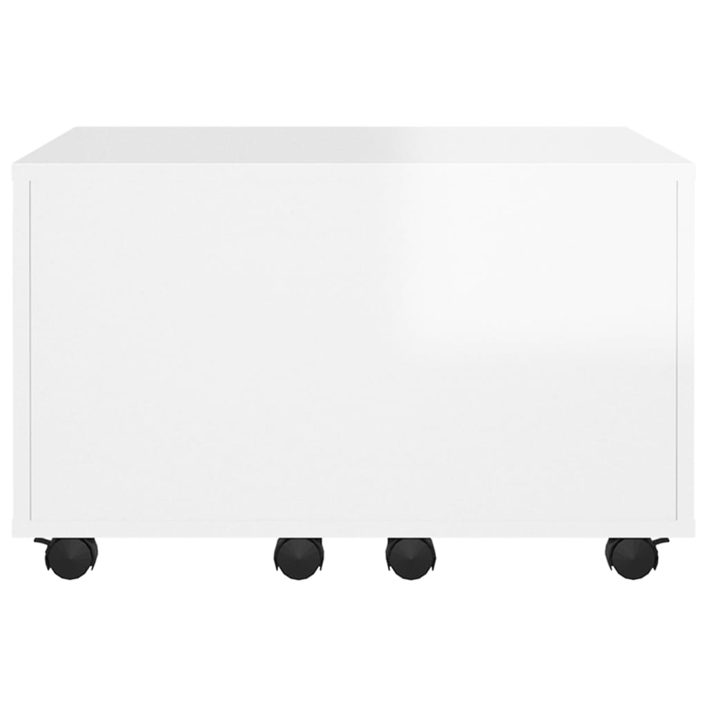 Couchtisch Hochglanz-Weiß 60x60x38 cm Spanplatte