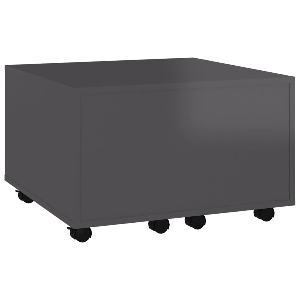 

vidaXL Salontafel 60x60x38 cm spaanplaat hoogglans grijs