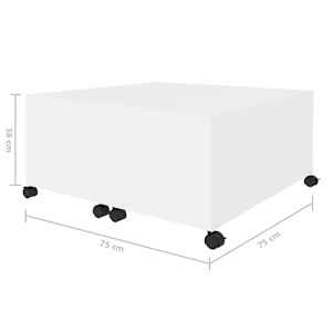Konferenční stolek bílý 75 x 75 x 38 cm dřevotříska - obrázek 8