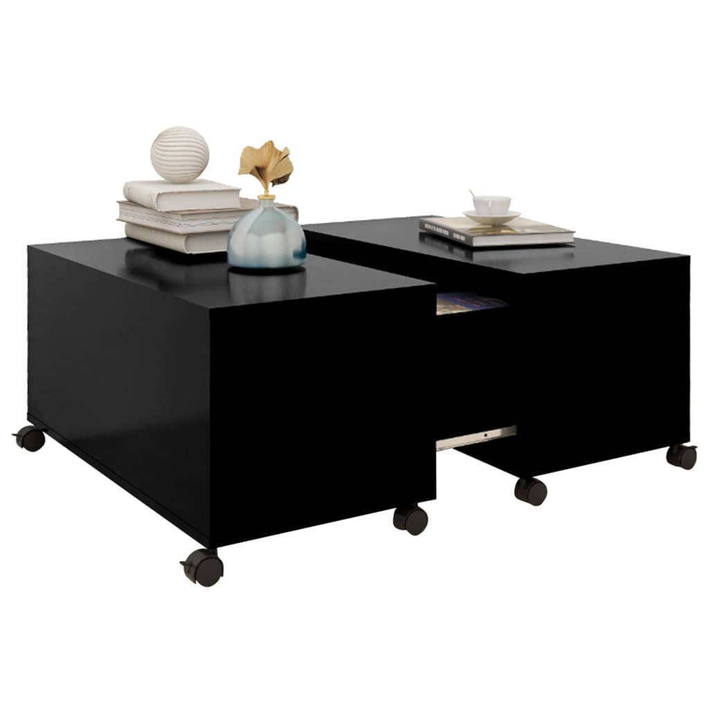 

vidaXL Salontafel 75x75x38 cm spaanplaat zwart