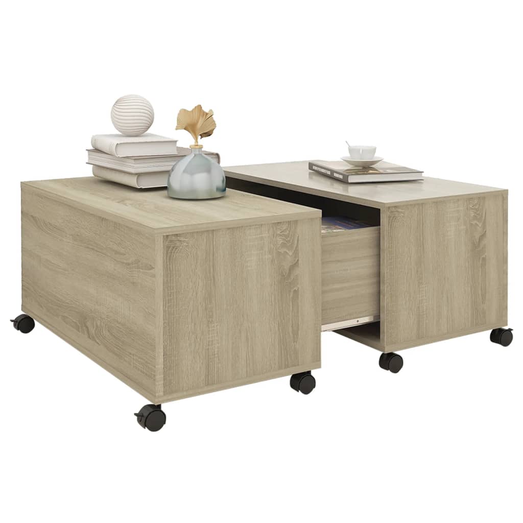 

vidaXL Salontafel 75x75x38 cm spaanplaat sonoma eikenkleurig