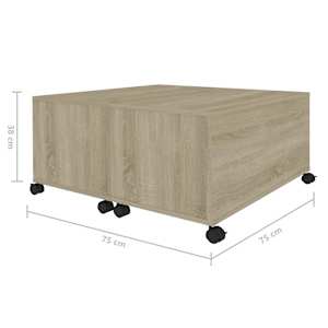 Konferenční stolek dub sonoma 75 x 75 x 38 cm dřevotříska - obrázek 8