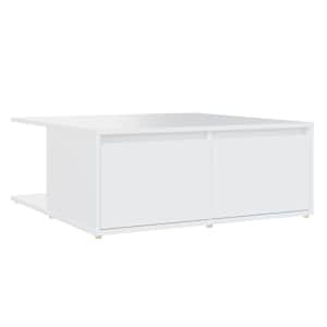 vidaXL kohvilaud, valge, 80 x 80 x 31 cm, tehispuit