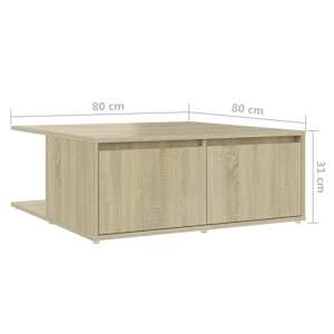 Konferenční stolek dub sonoma 80 x 80 x 31 cm kompozitní dřevo - obrázek 7